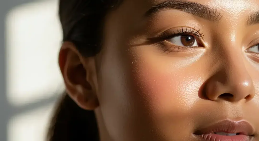 Radiant youthful skin showing healthy complexion