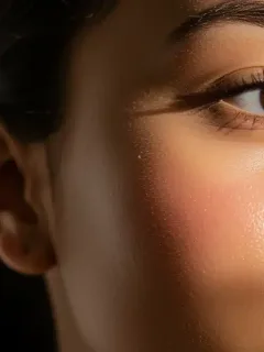 Radiant youthful skin showing healthy complexion