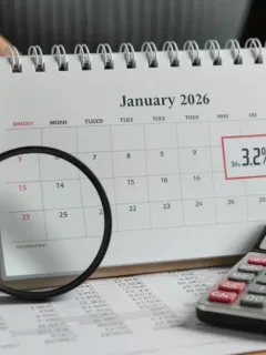 January 2026 calendar and calculator showing 3.2% COLA increase for Social Security benefits