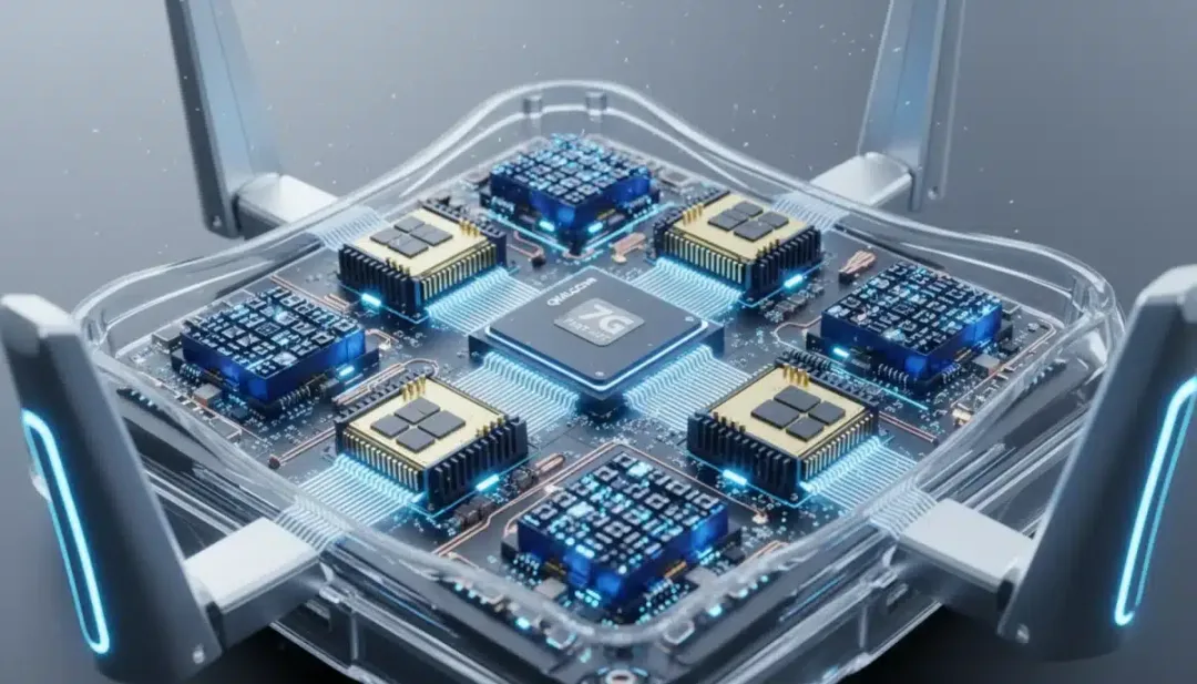 Internal components of a next-generation Wi-Fi 7 router