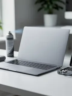 Laptop with maintenance tools, symbolizing extended device lifespan