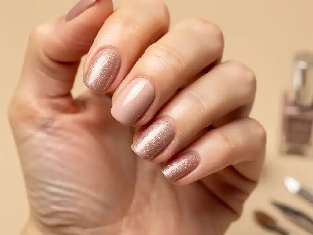 Chip-free nails after seven days from home manicure