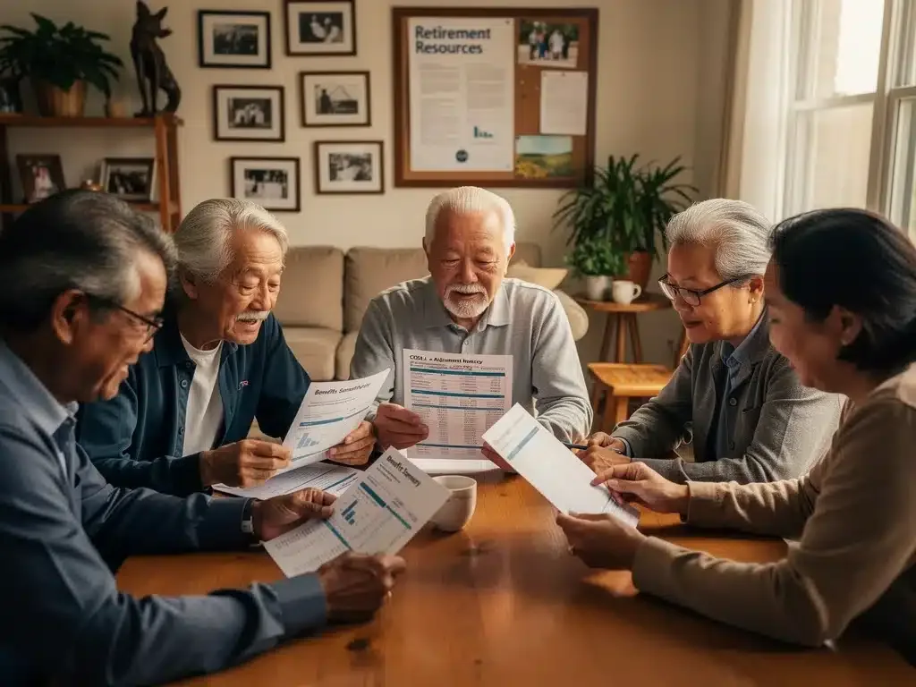 Federal retirees discussing the impact of the 2026 COLA increase on their benefits