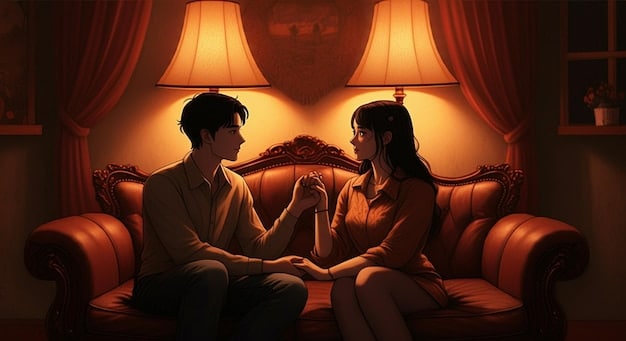 A side-by-side comparison of a classic K-drama romance scene (damsel in distress) with a modern K-drama romance scene (equal partnership), illustrating how romance tropes have evolved.