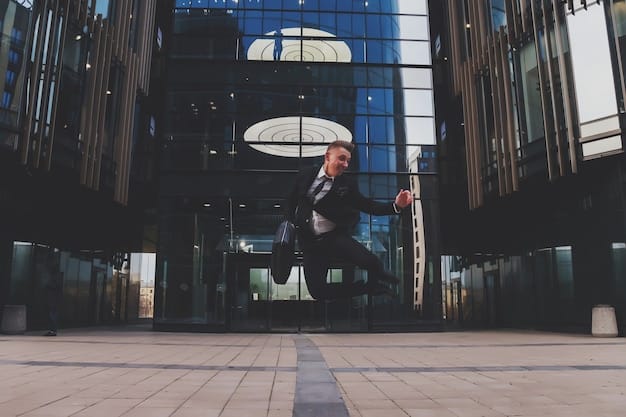 A wide shot of a second lead character confidently striding through a business district, portraying them as a successful professional with their own ambitions and goals separate from the main storyline.
