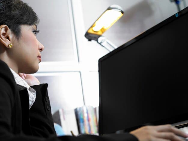A close-up of a subtitling editor working on a Korean drama episode, with the script and video editing software visible on the screen. The focus is on the precision and attention to detail required for accurate translation.