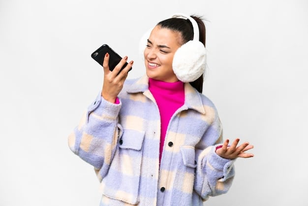 A person wearing headphones and holding a phone displaying a Chinese music streaming app, like NetEase Cloud Music or QQ Music. The app shows a soundtrack from a popular Chinese drama, emphasizing the ease of accessing and learning from these musical resources.