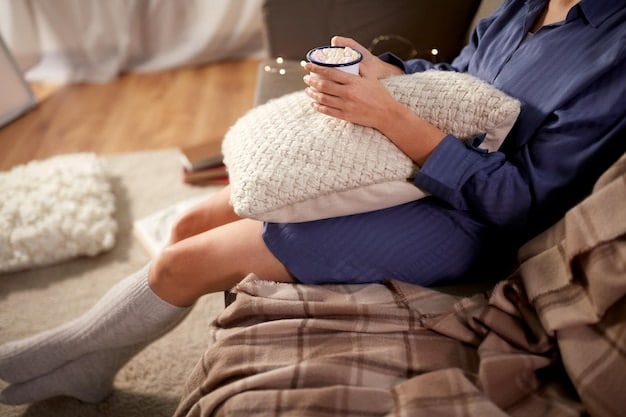 A person relaxing on a couch, surrounded by cozy blankets and pillows, intensely focused on a tablet displaying a high-definition Chinese drama. The scene conveys a sense of comfort, immersion, and uninterrupted enjoyment.