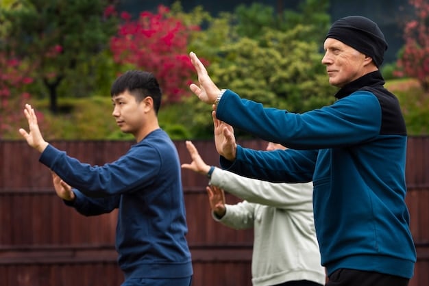 Static shot of two male characters in a wuxia setting, practicing martial arts together in a bamboo forest. They exchange a knowing glance, showcasing their synchronized movements and deep-rooted connection. The image encapsulates the themes of loyalty and shared purpose common in wuxia bromances.