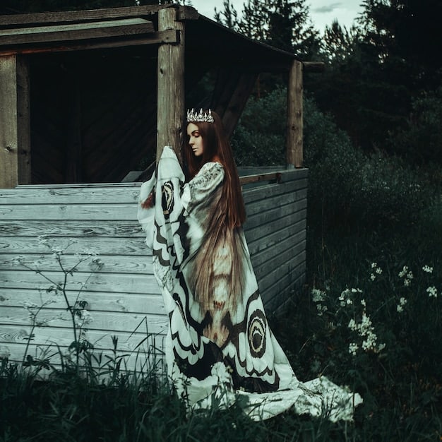 A dimly lit scene from a J-Horror drama, featuring a woman with long dark hair covering her face, standing in a creepy old house. The atmosphere is eerie and unsettling, typical of J-Horror dramas.