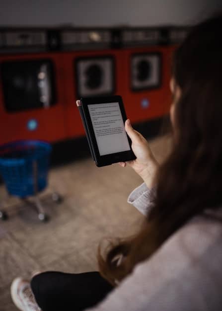 A digital display showing several legal music streaming apps and services on a tablet. The screen is bright and clear, with icons of popular platforms visible. The background is a softly blurred image of a modern living room, creating a relaxed, tech-savvy vibe.