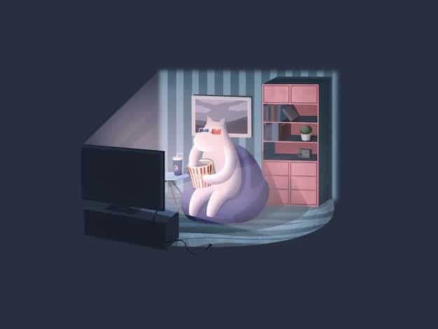 A scene from a J-drama featuring a hikikomori character in a dimly lit room, surrounded by computer screens and takeout containers, conveying their isolation and disconnection from the outside world.