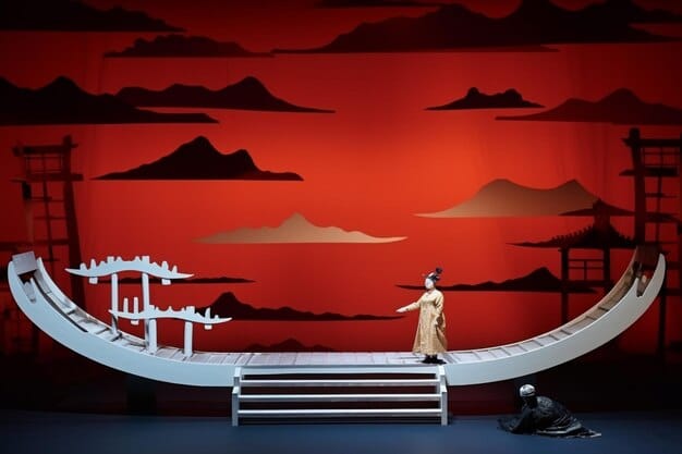 A side-by-side comparison image featuring a scene from a US show that is influenced by a Japanese drama and the original Japanese drama scene that inspired it.
