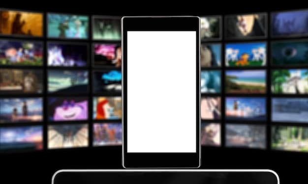 A split-screen showcasing a mobile device (tablet or smartphone) on one side displaying the Netflix app with a download icon visible on a movie title, and the other side showing the Amazon Prime Video app with an equivalent download option highlighted.