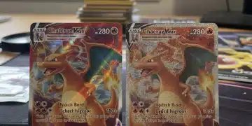 Pokémon TCG: Spotting Fake Cards in 2025 – Your Guide Genuine and fake Pokémon cards side by side for comparison, illustrating visual discrepancies.