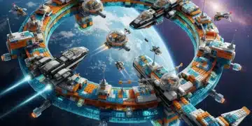 New Lego Space Sets 2025: What You Need to Know Futuristic Lego space station and new spacecraft in orbit, showcasing intricate details and vibrant colors.