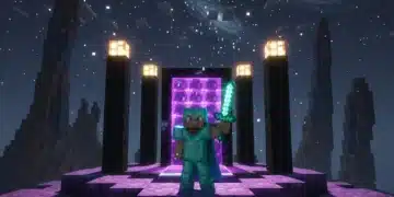 Minecraft player victorious in The End, Ender Dragon defeated