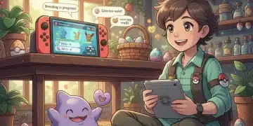 Pokémon Scarlet & Violet: Breed Competitive IVs Pokémon trainer breeding competitive Pokémon with Ditto and various items in Scarlet and Violet.