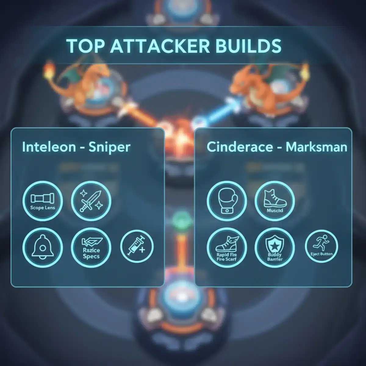 Optimal item builds for top Pokémon Unite attackers