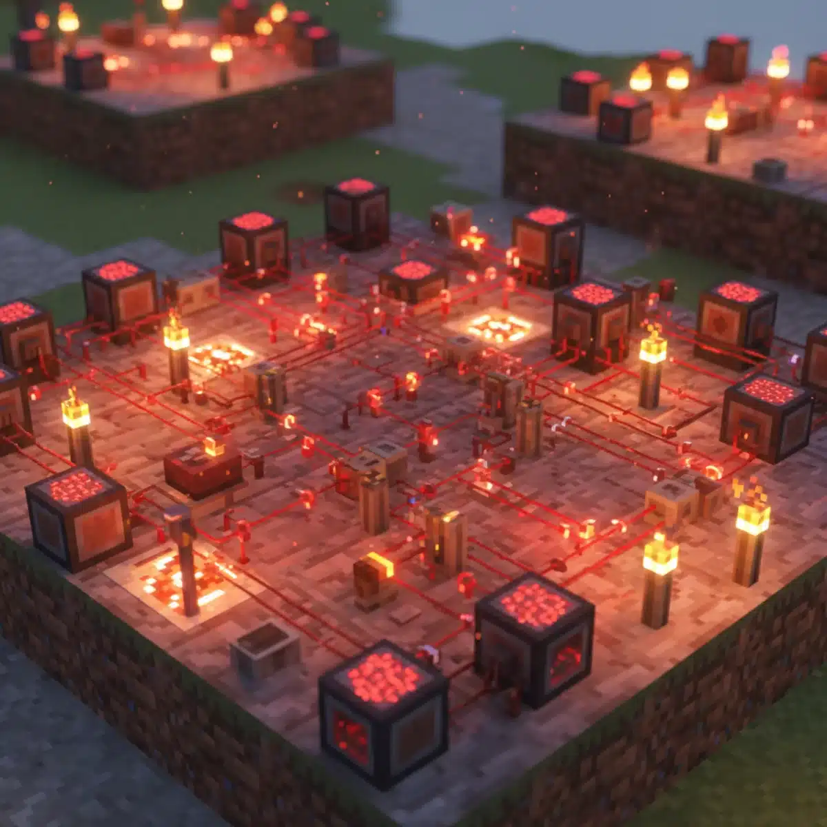 Intricate redstone logic gate for advanced automation