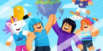 Roblox avatars in a digital world with policy documents