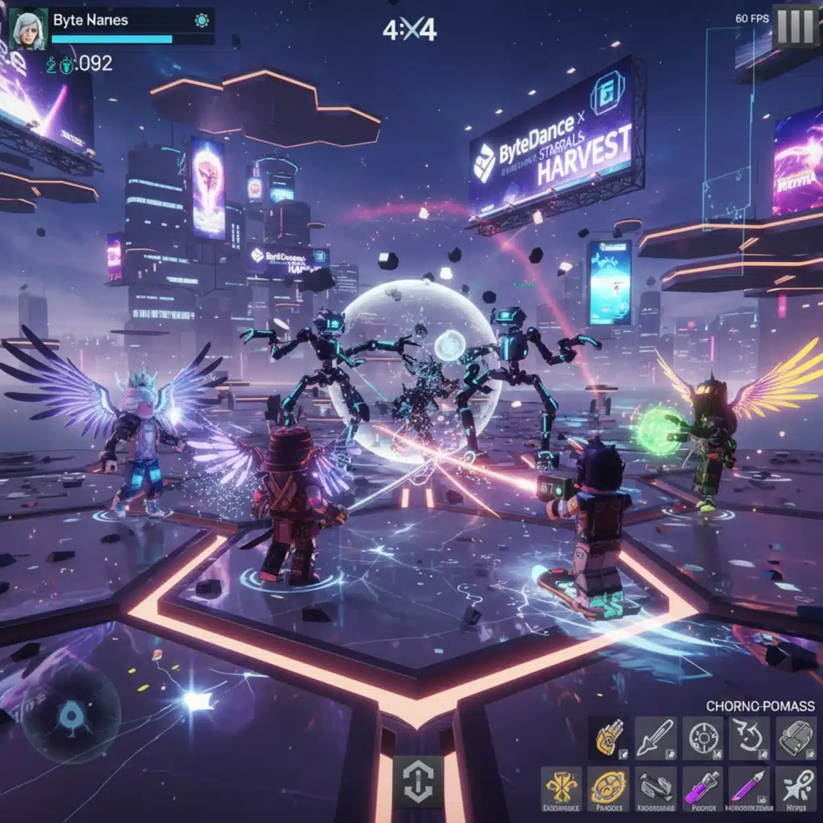 Exclusive Roblox collaboration content in action, showcasing new characters and items