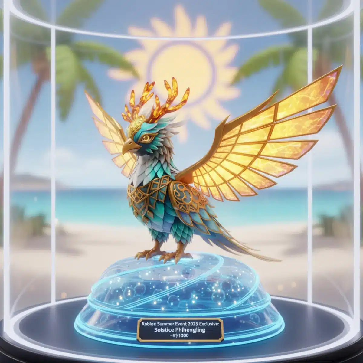 Close-up of a rare exclusive item from Roblox Summer Event 2025