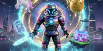 Roblox avatar entering a portal with exclusive collaboration content for January 2025