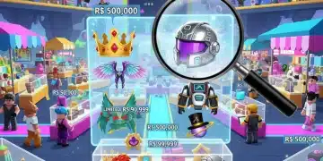 Roblox Marketplace Secrets: Find Rare Items Before They're Gone Roblox avatar browsing a mystical marketplace with rare digital items glowing