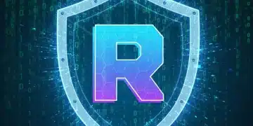 Roblox Security Update 2025: Protect Your Account from Scams Futuristic digital shield protecting Roblox logo with binary code, symbolizing enhanced security.