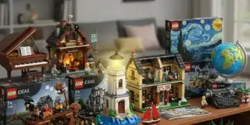 Collection of vibrant Lego Ideas sets on display