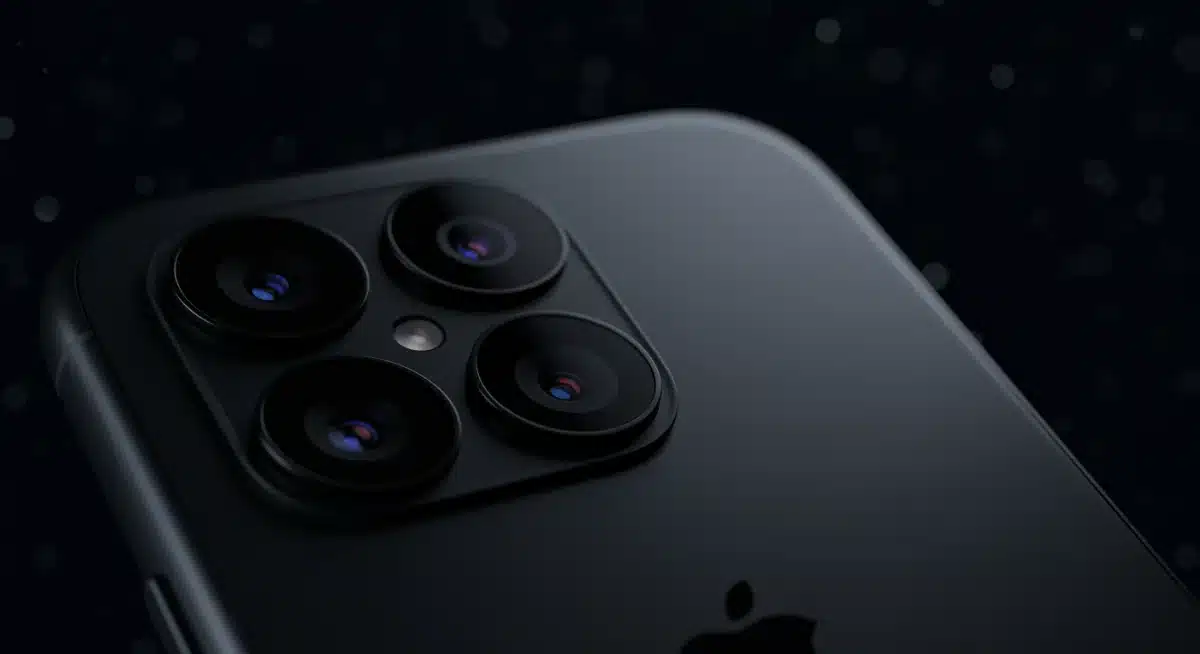 iPhone 18 Pro Max camera lens close-up showing triple-lens system detail