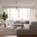 Modern living room with affordable smart home gadgets