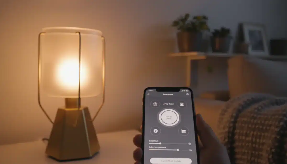 Smart light bulb controlled by smartphone app